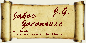 Jakov Gačanović vizit kartica